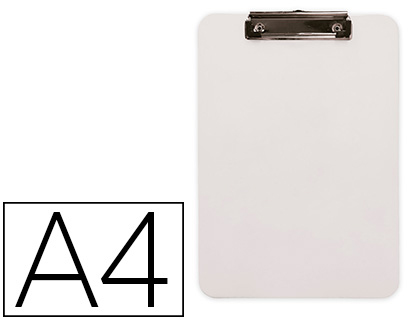 Carpeta con pinza Q-Connect A4 plástico blanco